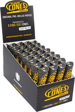 CONES Original King Size Cone Packs - Bleached - 109mm/Filter 30mm - 3pc pack - 32 packs per display Image