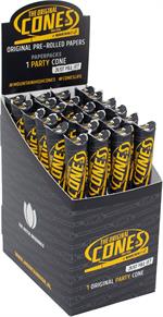 CONES Original Party Size Cones 1pc Packs - Bleached - 140mm/Filter 43mm - 24 Packs per Display Image