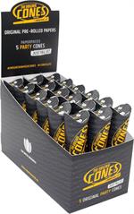 CONES Original Party Size Cones 5pc Packs - Bleached - 140mm/Filter 43mm - 18 Packs per Display Image