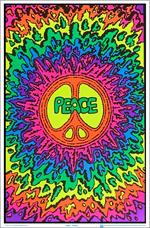 Psychedelic Peace Black Light Poster Image