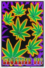 Legalize It Flocked Blacklight Poster Image