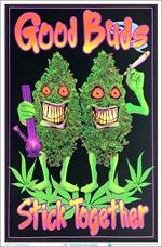 Good Buds Stick Together Blacklight Poster Image