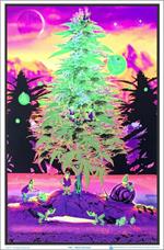 Weed Gnomes Black Light Poster Image