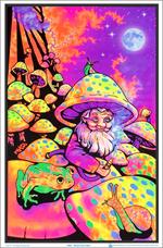 Mushroom Man Blacklight Poster Image