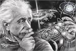 Albert Einstein Quazar by: James Danger Harvey Poster - 24