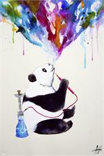 Panda Bear Hookah by: Mark Alante Poster - 24