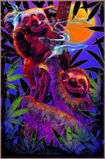 High In The Bush Sloth/Koala Non-Flocked Blacklight Poster Image