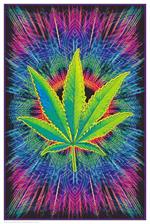 Canna Vibes Non-Flocked Blacklight Poster Image
