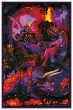 Dino Extinction - Non-Flocked Blacklight Poster 24