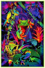 Tree Frogs - Non-Flocked Blacklight Poster 24