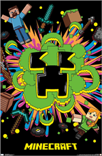  Minecraft Neon Poster - 22.375