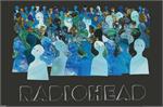 Blue Crowd Silhouettes - Music Poster Image