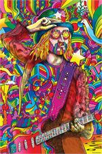 Hippie Guitar Player by Howie Green Poster Images