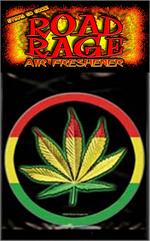 Rasta Herbal Leaf  Road Rage Air Freshener