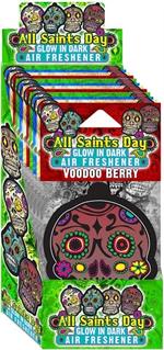 All Saints Day - Glow in the Dark Voodoo Berry Air Freshener Display 12 Ct Image