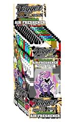 TAGGER GLOW IN DARK AIR FRESHENER DISPLAY 24 CT