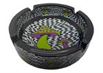 Black & White Mushroom Glass Ashtray - 4.25