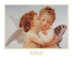 The First Kiss by Bouguereau 1890 Poster Image