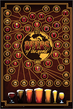 Beers of the World by Old Red Truck Poster Image