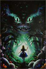 Alice in Wonderland Non-Flocked Blacklight Poster Image