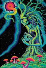 Tree Spirit Non-Flocked Blacklight Poster Image