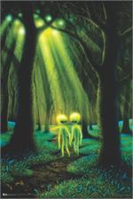Alien Woods by Danny Flynn Non-Flocked Blacklight Poster Image