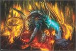 Dragon of Labyrinth Non-Flocked Blacklight Poster Image