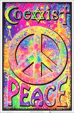 Coexist/Peace Black Light Poster Image