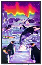 Arctic Aurora Blacklight Poster Image