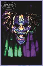 Evil Clown Face Black Light Poster - 23" X 35"