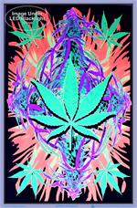 Flaming Leaf Blacklight Poster Under Blacklight Image