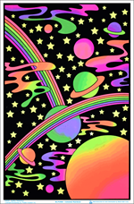 Celestial Rainbow by Audrey Herbertson Blacklight Poster Image
