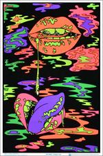 Drippy Lips by Audrey Herbertson Blacklight Poster Image