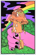 Sexy Mushroom by Audrey Herbertson Blacklight Poster Image