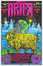 Aries Zodiac Sign Blacklight Poster Image