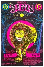 Leo Zodiac Sign Blacklight Poster Image
