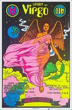 Virgo Zodiac Sign Blacklight Poster Image