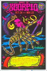 Scorpio Zodiac Sign Blacklight Poster Image