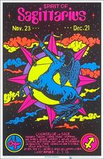 Sagittarius Zodiac Sign Blacklight Poster Image