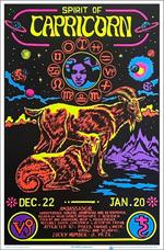 Capricorn Zodiac Sign Blacklight Poster Image