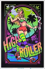 High Roller Girl Blacklight Poster Image