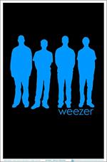 Weezer Silhouette Flocked Black Light Poster - 23