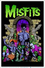 Misfits Earth A.D. Flocked Black Light Poster - 23