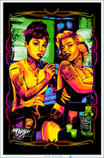 Audrey, Marilyn Tattoo By: James Danger Harvey Black Light Poster - 23