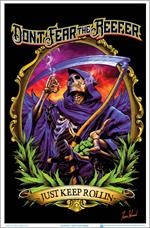 Don't Fear the Reefer by Tom Wood Flocked Blacklight Poster Image