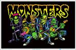 Monster Rock by Dirty Donny Blacklight Poster Image