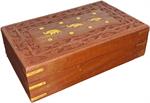 Mango Wood Box with Brass Inlay Image
