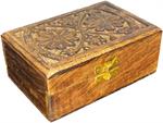Mango Wood Engraved Rectangular Medium Sized Box Image