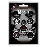 Misfits Skull Button set (pack of 5)-IMAGE