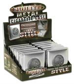 Metal Cigarette Case w/ Emblem Display - Nulite Brand - 12 ct.
